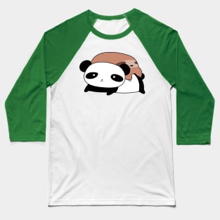 Panda and Chubby Little Sloth Baseball T-Shirt